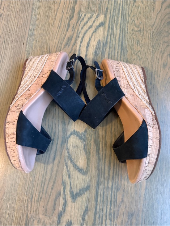 Ugg Calia Black Suede Espadrille Wedge Heel | Mercari UGG Black Suede Wedge Sandals